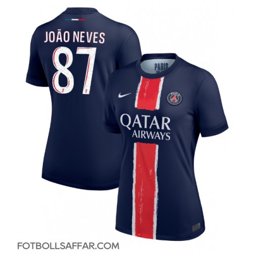 Paris Saint-Germain Joao Neves #87 Hemmatröja Dam 2024-25 Kortärmad